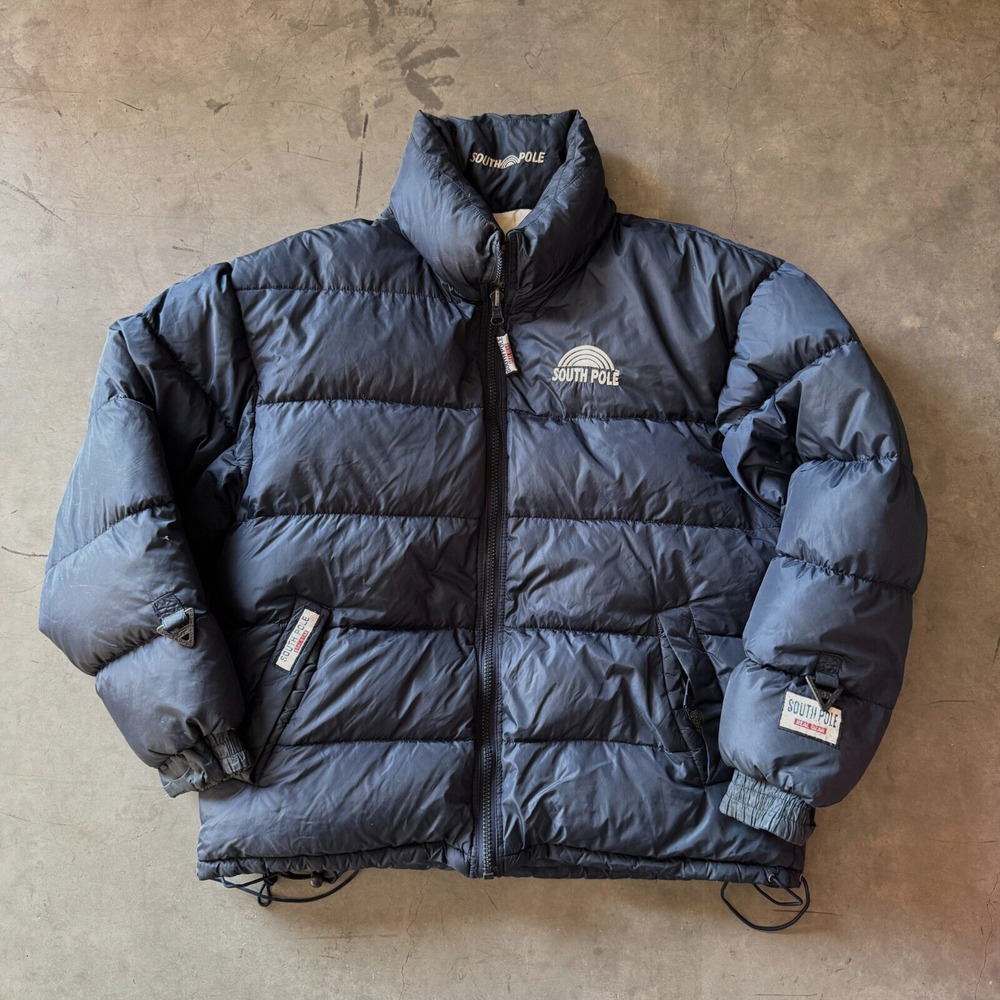 Vintage South Pole Y2K Goose Duck Down Puffy Ski Heavy Jacket Size XL Navy